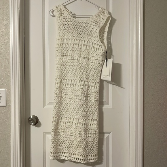 Off White Crocheted Dress with liner/slip NWT - Picture 1 of 6